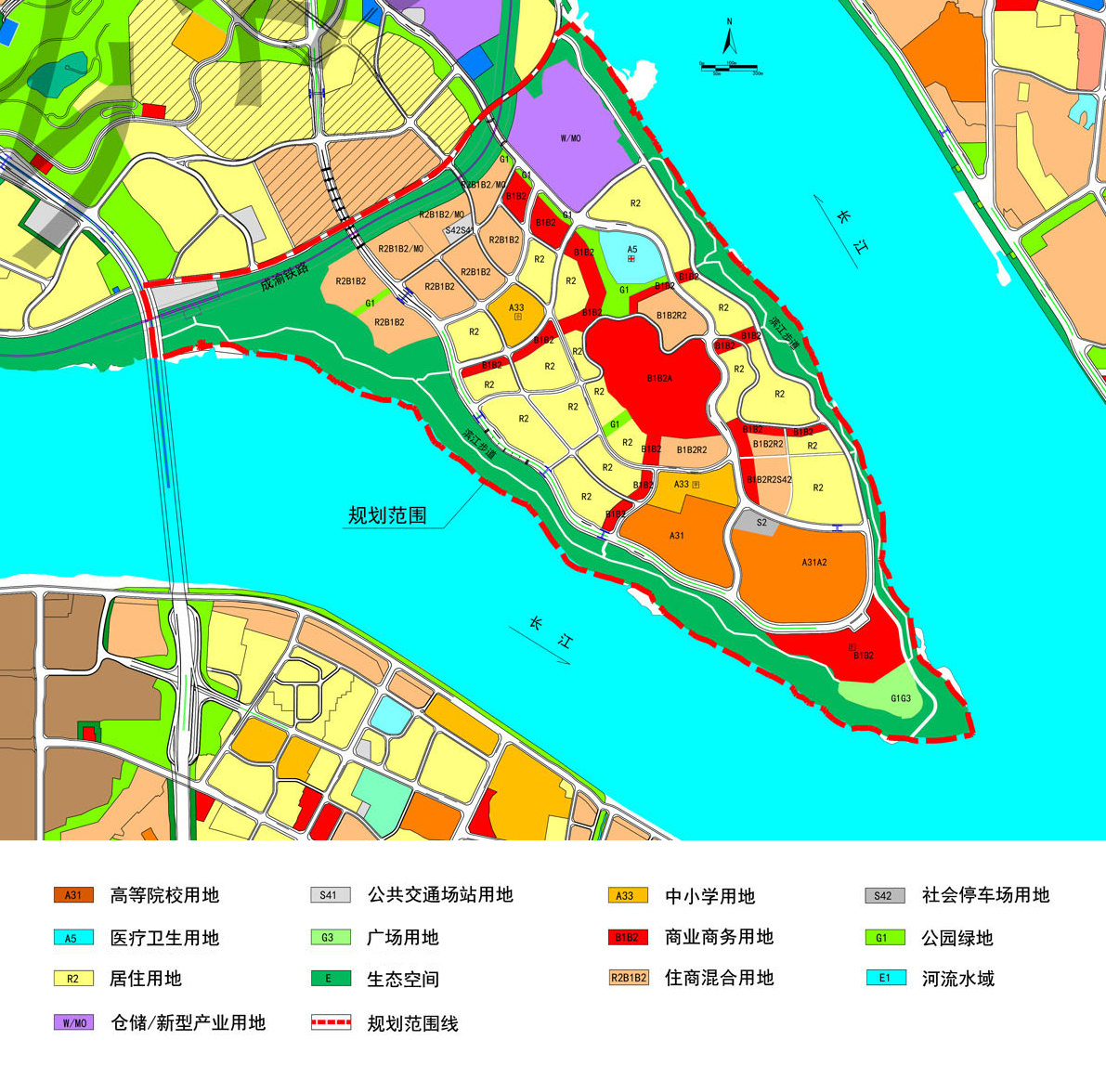 钓鱼嘴半岛最新规划图揭晓，塑造未来城市新面貌的蓝图